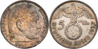 Drittes Reich 5 Reichsmark Hindenburg - Kursmünze (1936-1939) -