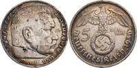 Drittes Reich 5 Reichsmark Hindenburg - Kursmünze (1936-1939) -