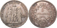 Frankreich, 3. Republik 5 Francs Herkulesgruppe - Kursmünze (1870-1889) -