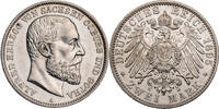 Kaiserreich, Sachsen-Coburg und Gotha 2 Mark 1895 A Alfred (1893-1900) - Kursmünze EF Kratzer