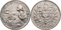 Portugal 1 Escudos 1914 Auf die Gründung der Republik im Jahr 1910 VF