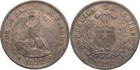 Chile 1 Peso 1877 So Standard circulation coin (1867-1891) VF-EF