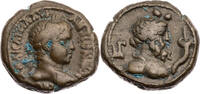 Ägypten Tetradrachme Alexandria, Elagabal, Jahr 3, Büste / Büste des Nilus mit Lotuskranz, R! -