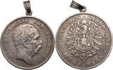 Kaiserreich, Sachsen 5 Mark 1876 E Albert (1873-1902) - Kursmünze (1875-1889) VF gehenkelt
