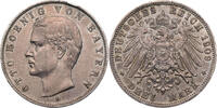 Kaiserreich, Bayern 3 Mark 1909 D Otto (1886-1913) - Kursmünze (1908-1913) VF+, Randfehler