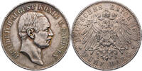 Kaiserreich, Sachsen 5 Mark 1907 E Friedrich August (1904-1918) - Kursmünze (1907-1914) VF Kratzer