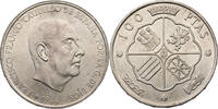 Spanien 100 Pesetas 1967 Francisco Franco - Kursmünze (1966-1970) VF-EF, Kratzer