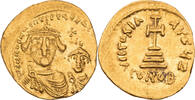 Byzanz Solidus Heraclius mit Heraclius Constantinus, Büsten / Stufenkreuz -