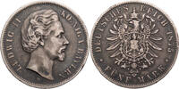 Kaiserreich, Bayern 5 Mark 1875 D Ludwig II. (1864-1886) - Kursm&uuml;nze (18... 104.06 US$  +  52.03 US$ shipping
