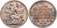 Schweiz 5 Franken 1948 B 100th Anniversary of the Constitution ss+ 52.03 US$  +  52.03 US$ shipping