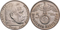 Drittes Reich 5 Reichsmark Hindenburg - Kursmünze (1936-1939) -