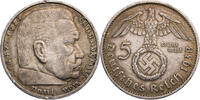 Drittes Reich 5 Reichsmark Hindenburg - Kursmünze (1936-1939) -