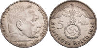 Drittes Reich 5 Reichsmark Hindenburg - Kursmünze (1936-1939) -