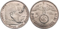 Drittes Reich 5 Reichsmark Hindenburg - Kursmünze (1936-1939) -