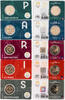 Frankreich 5 x 2 Euro Olympische Spiele 2024 in Paris - Lot von 5 x 2 Euro-Coincards -