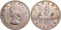 Kanada 1 Dollar Elizabeth II., Voyageur, Pelzhändler und Indianer im Kanu -