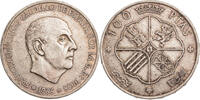 Spanien 100 Pesetas Francisco Franco - Kursmünze (1966-1970) -