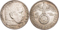 Drittes Reich 5 Reichsmark Hindenburg - Kursmünze (1936-1939) -