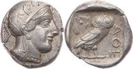 Tetradrachme 454-404 / Chr.  Attika Athen, Kopf der Athena / Eule ss-vz 950,00 EUR ücretsiz kargo