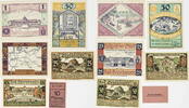Bad Oeynhausen 2x 25 Pfennig, 2x 50 Pfennig, 1 Mark Lot von 5 verschiedenen Scheinen -