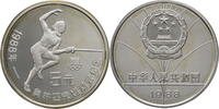 China, Volksrepublik 5 Yuan 1988 Seoul Olympics - Fencing -