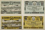 Harburg 25, 50 Pfennig Komplette Serie von 2 Scheinen -