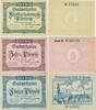 St. Wendel 10, 25, 50 Pfennig Komplette Serie von 3 Scheinen -