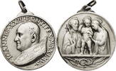 Vatikan Tragbare Medaille Auf Johannes XXIII. und die heilige Familie von Mistruzzi und Savelli -