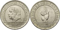 Weimarer Republik 3 Reichsmark Zum 10. Jahrestag der Weimarer Reichsverfassung (Schwurhand) -
