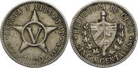 Kuba 5 Centavos Kursmünze (1915-1961) -