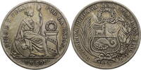 Peru 1 Sol Kursmünze (1864-1916) -