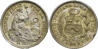 Peru 1/2 Dinero Kursmünze (1890-1917) -