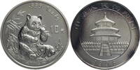 China, Volksrepublik 10 Yuan 1 Oz Silber Panda - large Date -