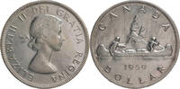 Kanada 1 Dollar Elizabeth II. - Voyageur, Pelzhändler und Indianer im Kanu -