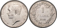 Belgien 1 Franc (Frank) Albert von Belgien (1909-1934) - Kursmünze (1910-1918) -