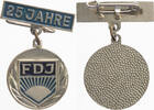 DDR Abzeichen Freie Deutsche Jugend (FDJ) - 25 Jahre -