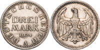 Weimarer Republik 3 Mark Kursmünze -