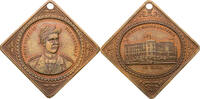 Preussen, Kaiserreich Medaille als gelochte Kupferklippe Auf die Neue Marine Akademie in Kiel, Prinz Heinrich von Preussen -