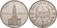 Drittes Reich 5 Reichsmark Zum Jahrestag der Eröffnung des Reichstages - Garnisonskirche mit Datum -