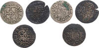 Polen, Elbling 3 Pölker (1/24 Taler) Gustav II. Adolf (1611–1632) - Lot aus 3 Münzen -