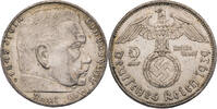 2 Reichsmark 1939 E Drittes Reich Hindenburg - Kursmünze (1936-1939) ss