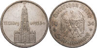 Drittes Reich 5 Reichsmark Zum Jahrestag der Eröffnung des Reichstages - Garnisonskirche mit Datum -