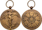 Belgien Tragbare Medaille Siegesmedaille - Der große Krieg für die Zivilisation von Paul Dubois -