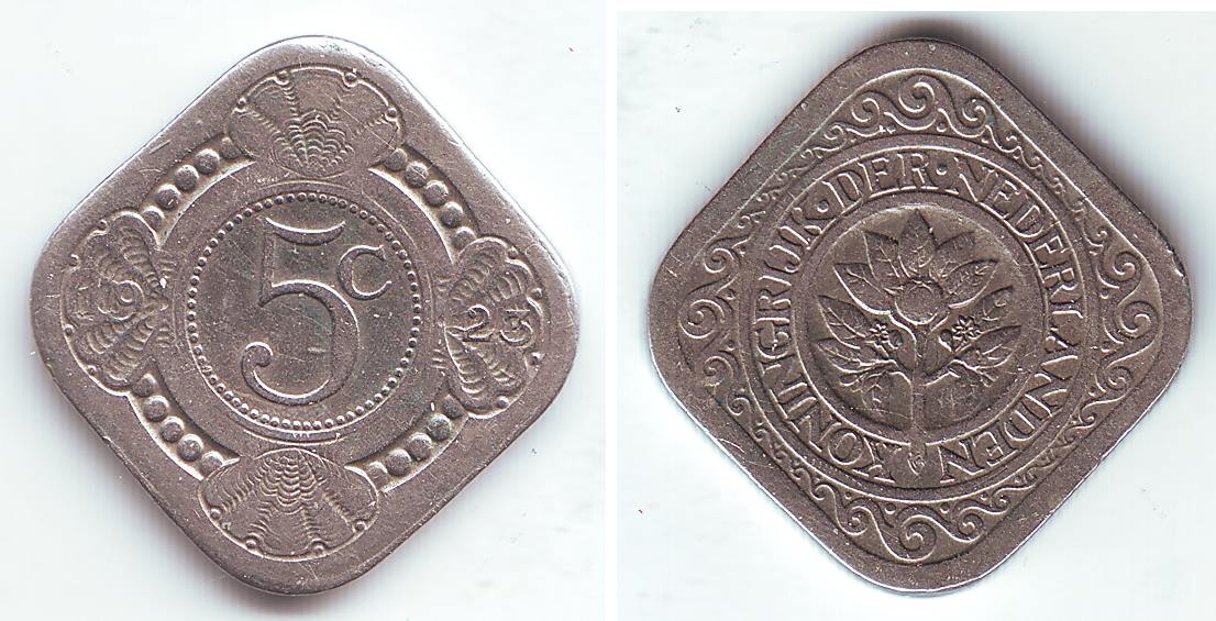 Niederlande 5 Cents 1923 Wilhelmina 1890 1948 Au Ma Shops