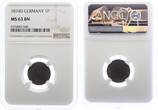 Kaiserreich 1 Pfennig in Slab 1874 D 1 Pfennig - kleiner Adler f.st-MS 63 BN
