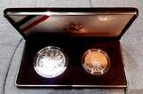 USA 1 Dollar + 1/2 Dollar 1989 200 Jahre Kongress - Presige Set (2) Proof in Box mit Zertifikat