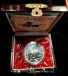 1990 10 Yuan Jahr des Pferdes - Lunar Serie - 1 Silberunze Proof in Holzkassette mit Zertifikat