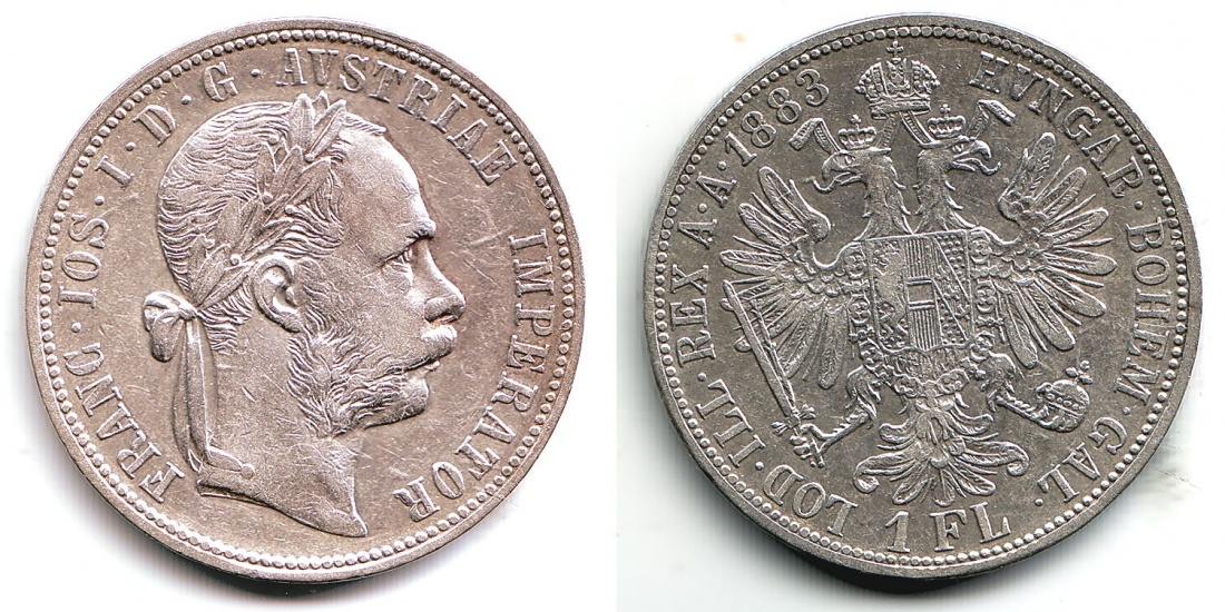 Österreich - Ungarn 1 Florin - 1 Gulden 1883 Franz Joseph I. (1848 ...