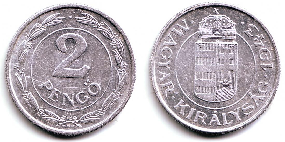 Ungarn 1 Pengö 1941 Aluminium Münze | KM-Nr. 521 | Sehr Schön (ss) Für Sammler