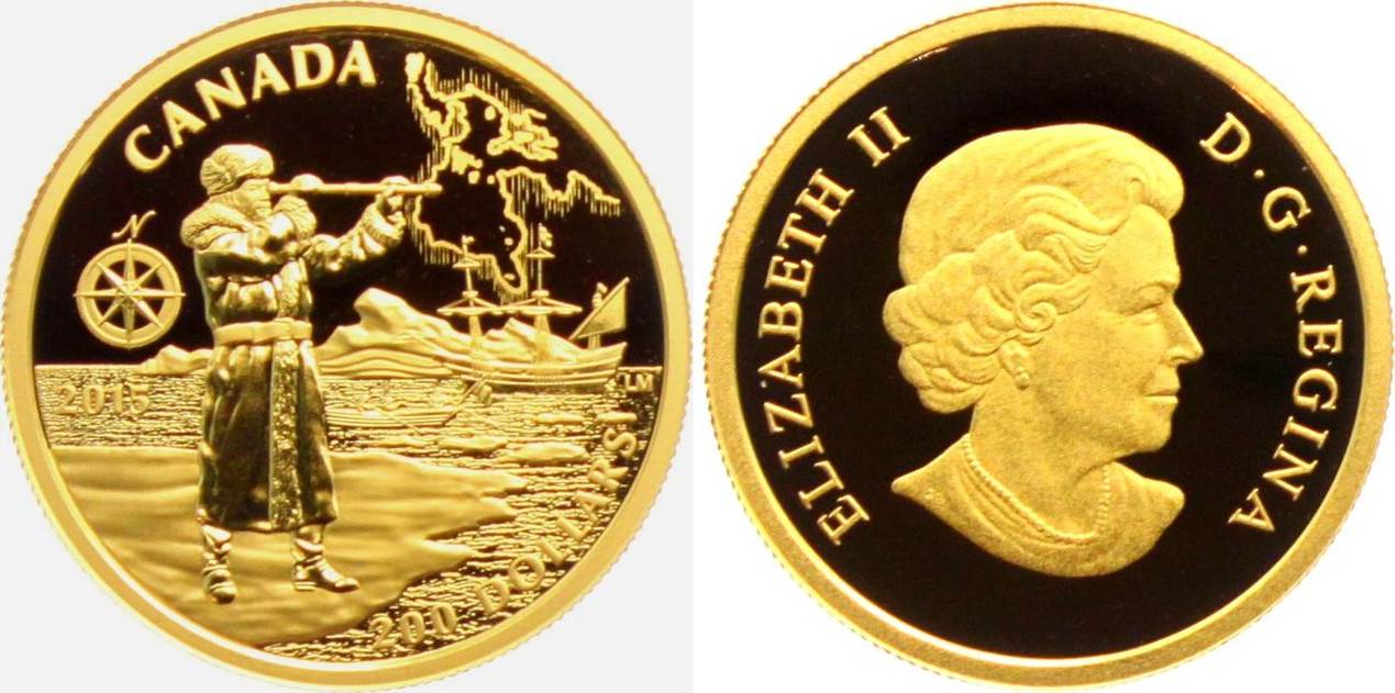 Kanada 200 Dollar 2015 Henry Hudson Entdecker - Segelschiff Proof mit ...